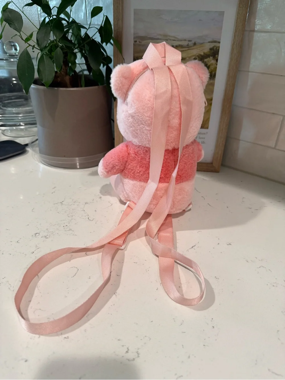 Pink Plush Pooh Backpack for Kids - Soft Carry Toy
